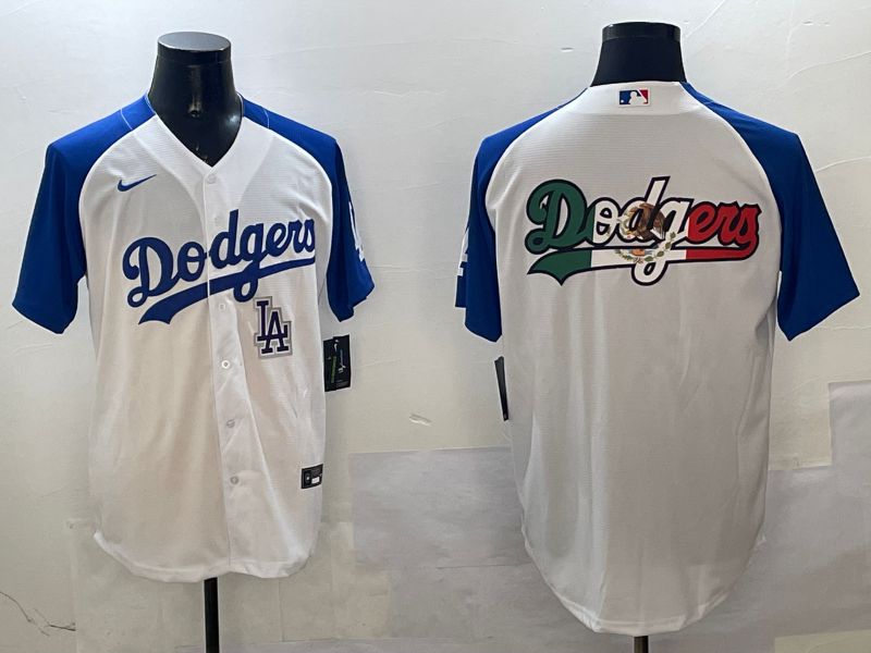 Men Los Angeles Dodgers Blank White blue Game 2025 Nike MLB Jersey style 16